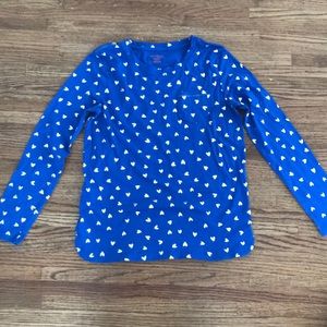 Girls gold heart print long sleeve tee